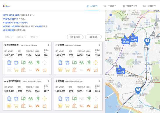 Startup- launching the web application on real estate in Korea